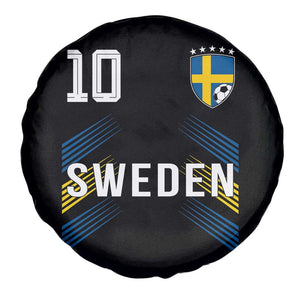 Sweden Soccer Sports Graphic Number 10 Jersey Style Spare Tire Cover Proud Swedish Football Fans Game Day Pride TS02 Print Your Wear