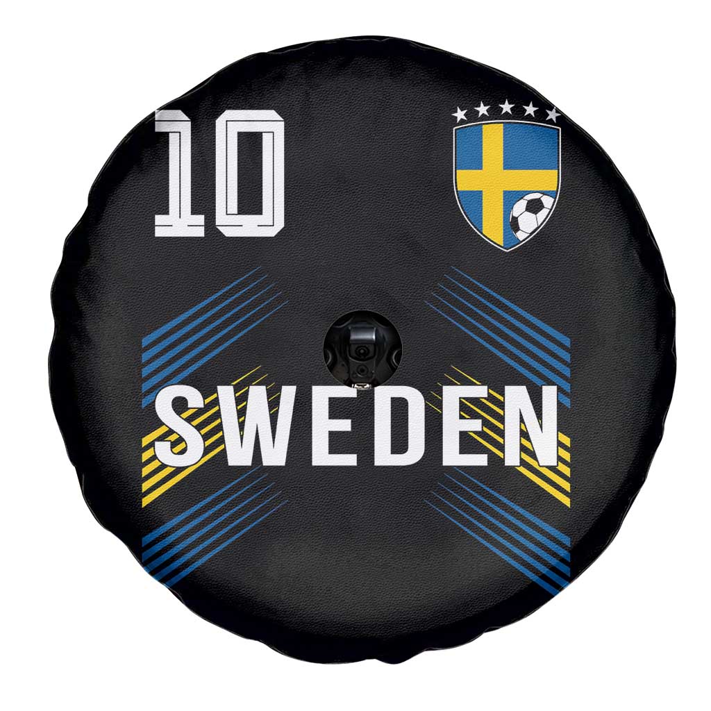 Sweden Soccer Sports Graphic Number 10 Jersey Style Spare Tire Cover Proud Swedish Football Fans Game Day Pride TS02 Print Your Wear