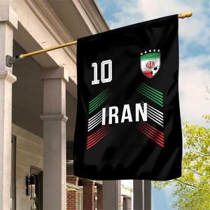 Iran Soccer Sports Graphic Number 10 Jersey Style Garden Flag Proud Iranian Football Fans Game Day Pride TS02 Print Your Wear