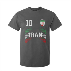Iran Soccer Sports Graphic Number 10 Jersey Style T Shirt For Kid Proud Iranian Football Fans Game Day Pride TS02 Dark Heather Print Your Wear