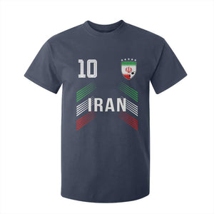 Iran Soccer Sports Graphic Number 10 Jersey Style T Shirt For Kid Proud Iranian Football Fans Game Day Pride TS02 Navy Print Your Wear