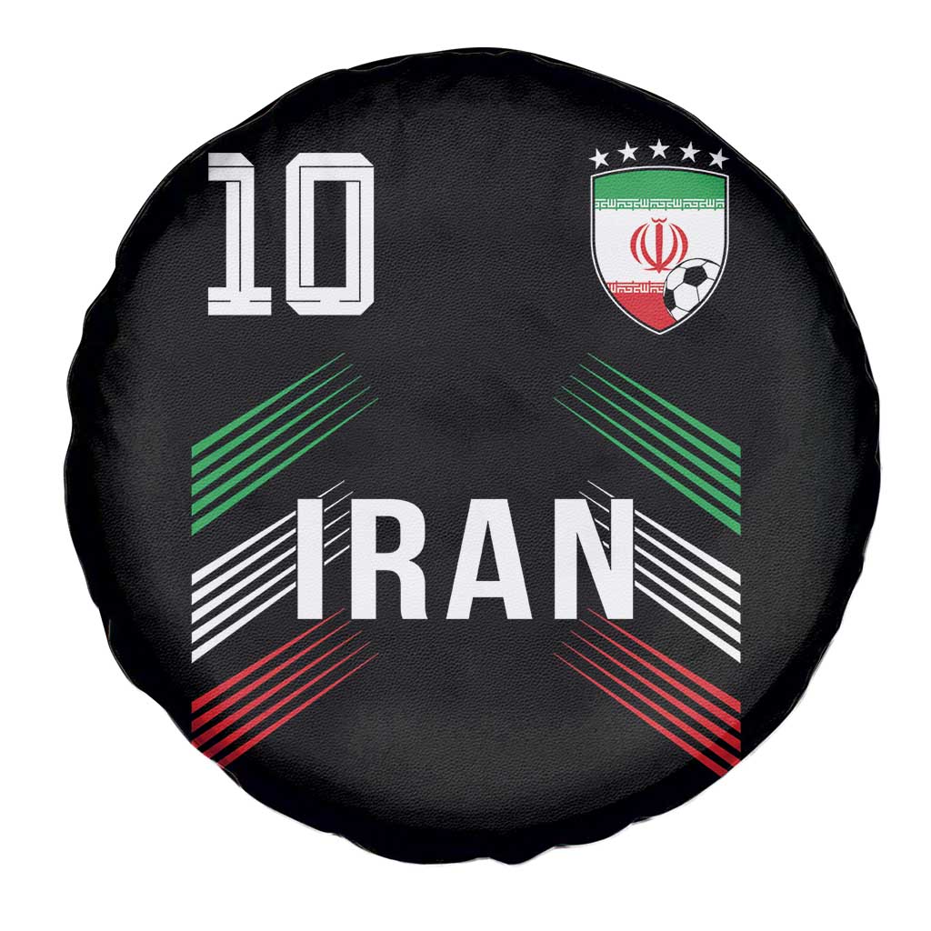 Iran Soccer Sports Graphic Number 10 Jersey Style Spare Tire Cover Proud Iranian Football Fans Game Day Pride TS02 Print Your Wear