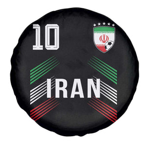 Iran Soccer Sports Graphic Number 10 Jersey Style Spare Tire Cover Proud Iranian Football Fans Game Day Pride TS02 Print Your Wear