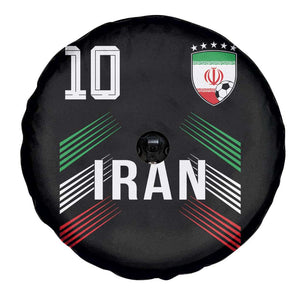 Iran Soccer Sports Graphic Number 10 Jersey Style Spare Tire Cover Proud Iranian Football Fans Game Day Pride TS02 Print Your Wear