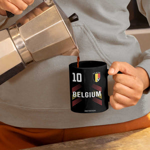 Belgium Soccer Sports Graphic Number 10 Jersey Style Coffee Mug Proud Belgian Football Fans Game Day Pride TS02 Print Your Wear