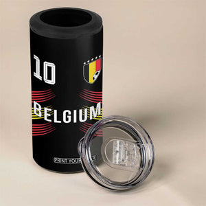 Belgium Soccer Sports Graphic Number 10 Jersey Style 4 in 1 Can Cooler Tumbler Proud Belgian Football Fans Game Day Pride TS02 Print Your Wear