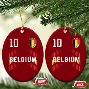 Belgium Soccer Sports Graphic Number 10 Jersey Style Ceramic Ornament Proud Belgian Football Fans Game Day Pride TS02 Print Your Wear