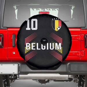Belgium Soccer Sports Graphic Number 10 Jersey Style Spare Tire Cover Proud Belgian Football Fans Game Day Pride TS02 Black Print Your Wear