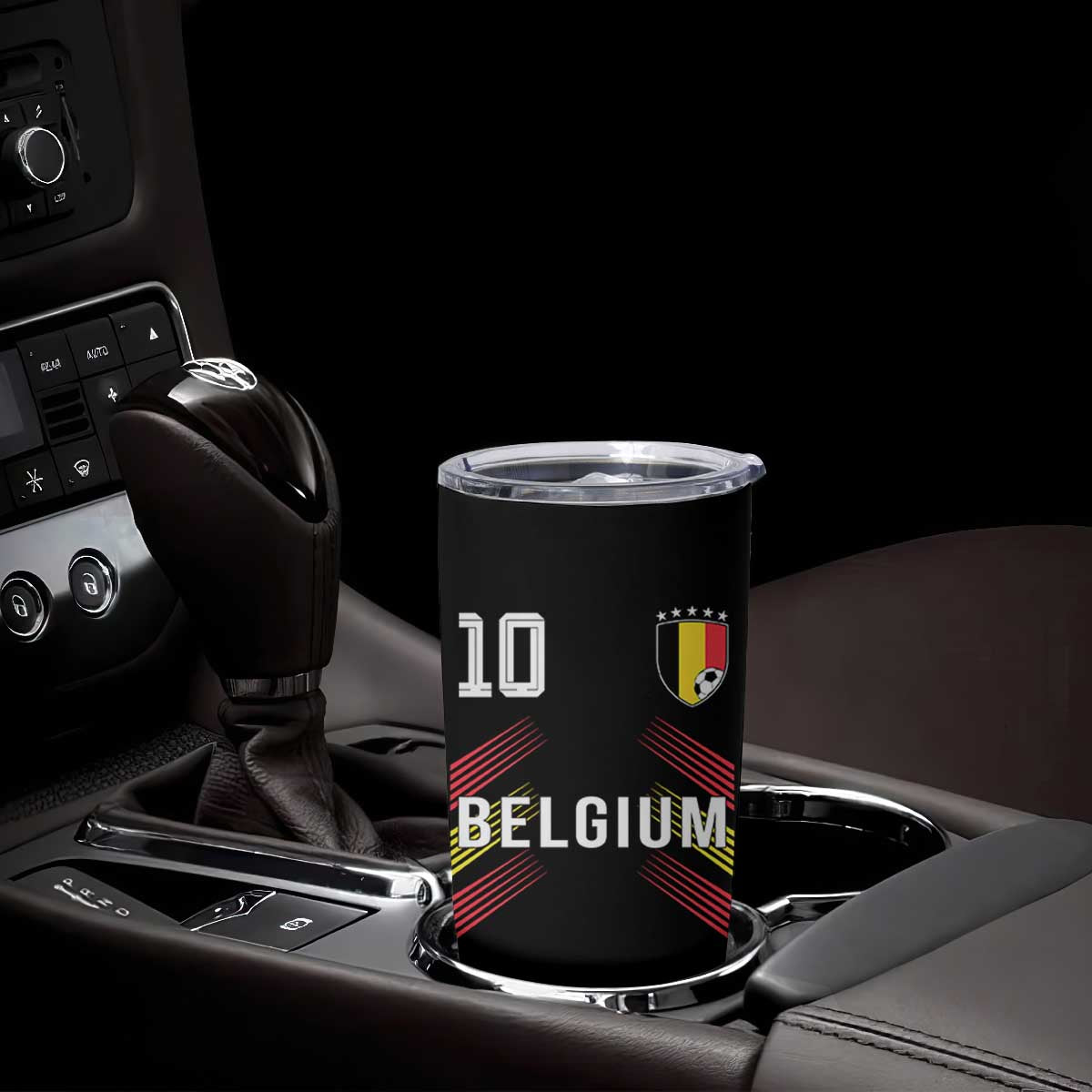 Belgium Soccer Sports Graphic Number 10 Jersey Style Tumbler Cup Proud Belgian Football Fans Game Day Pride TS02 Print Your Wear