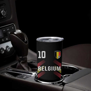 Belgium Soccer Sports Graphic Number 10 Jersey Style Tumbler Cup Proud Belgian Football Fans Game Day Pride TS02 Print Your Wear
