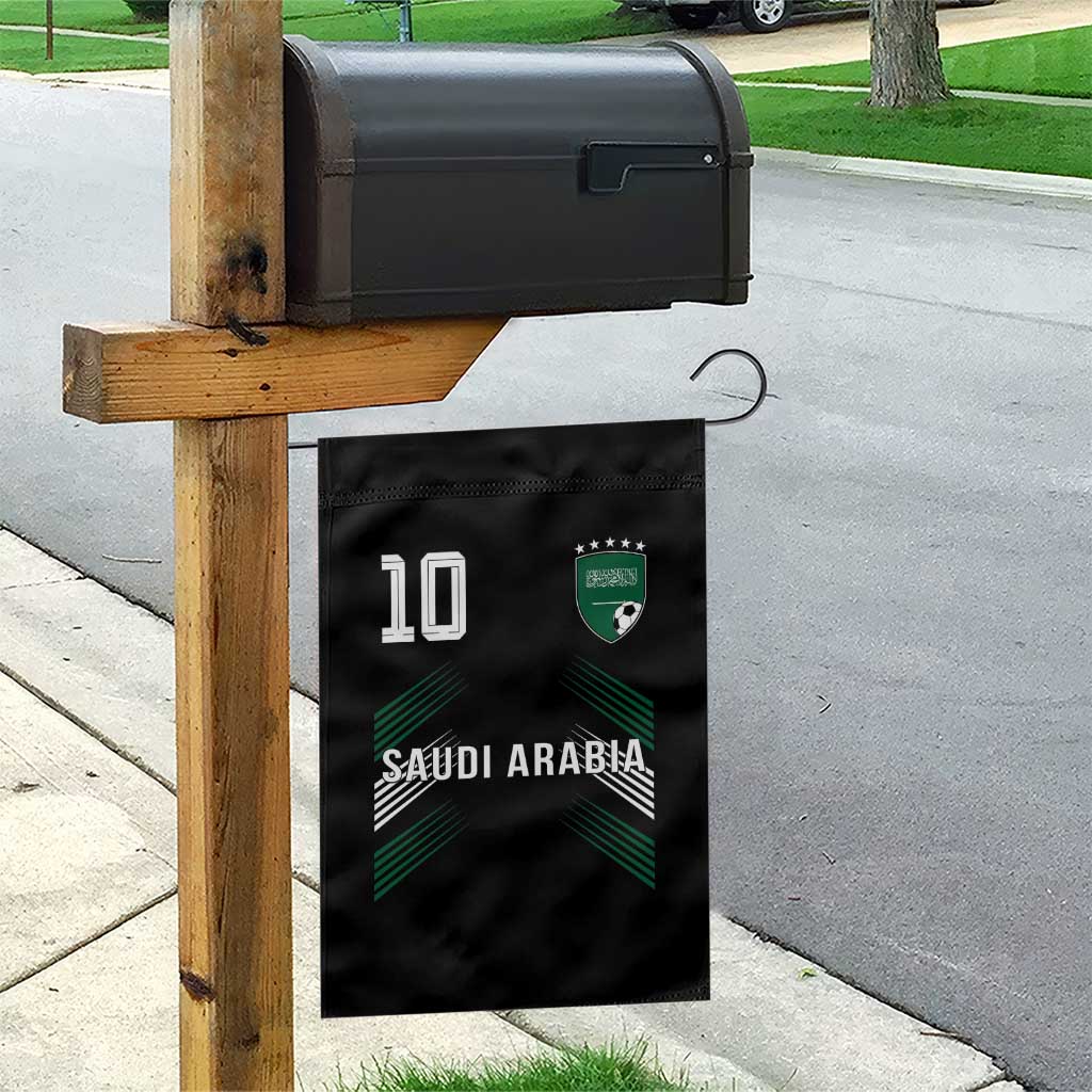 Saudi Arabia Soccer Sports Graphic Number 10 Jersey Style Garden Flag Proud Saudi Football Fans Game Day Pride TS02 Print Your Wear