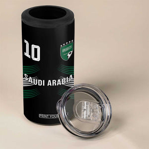 Saudi Arabia Soccer Sports Graphic Number 10 Jersey Style 4 in 1 Can Cooler Tumbler Proud Saudi Football Fans Game Day Pride TS02 Print Your Wear