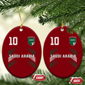 Saudi Arabia Soccer Sports Graphic Number 10 Jersey Style Ceramic Ornament Proud Saudi Football Fans Game Day Pride TS02 Print Your Wear