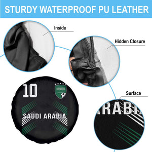 Saudi Arabia Soccer Sports Graphic Number 10 Jersey Style Spare Tire Cover Proud Saudi Football Fans Game Day Pride TS02 Print Your Wear