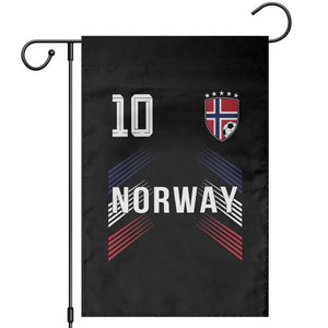 Norway Soccer Sports Graphic Number 10 Jersey Style Garden Flag Proud Norwegian Football Fans Game Day Pride TS02 Black Print Your Wear