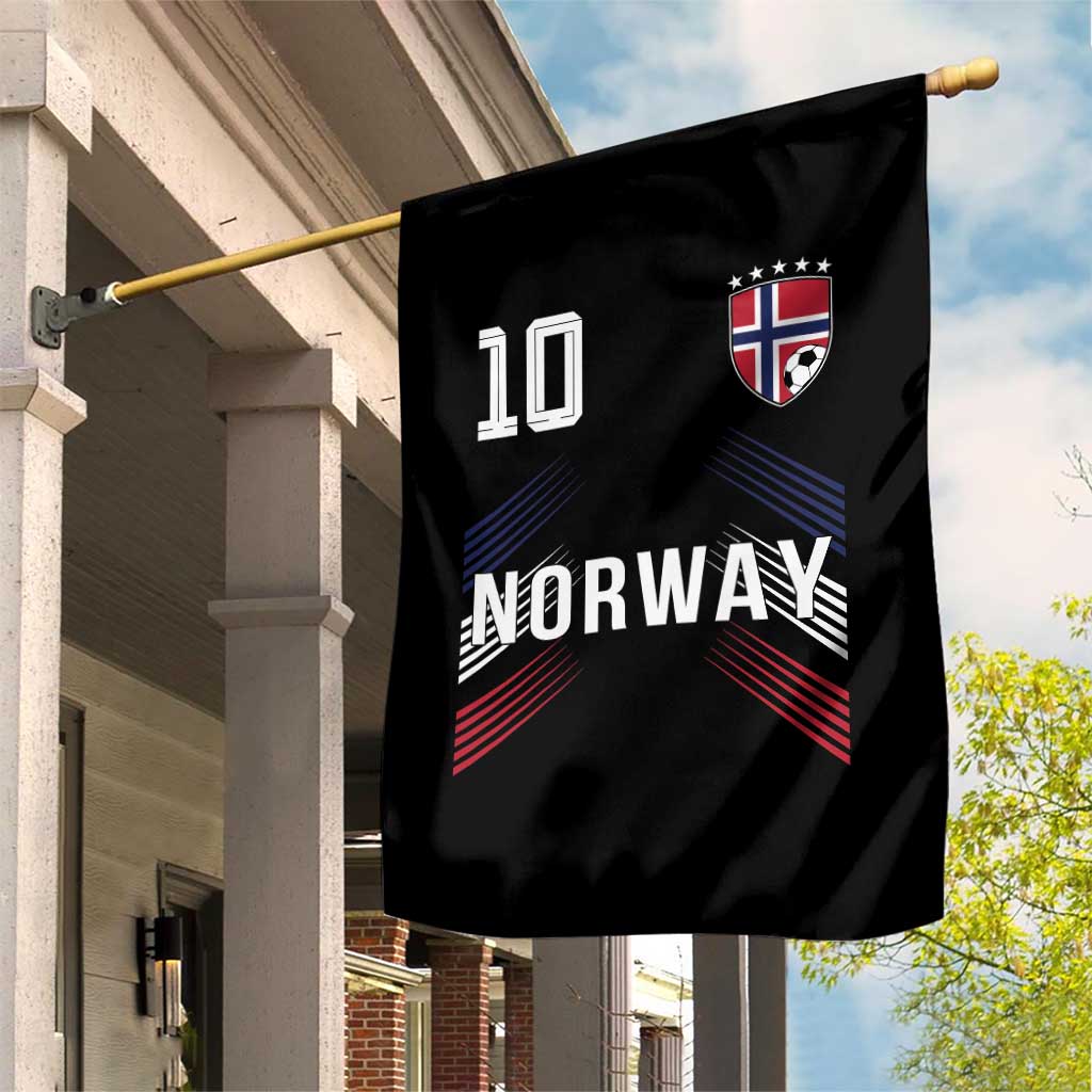 Norway Soccer Sports Graphic Number 10 Jersey Style Garden Flag Proud Norwegian Football Fans Game Day Pride TS02 Print Your Wear
