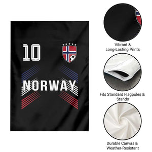 Norway Soccer Sports Graphic Number 10 Jersey Style Garden Flag Proud Norwegian Football Fans Game Day Pride TS02 Print Your Wear