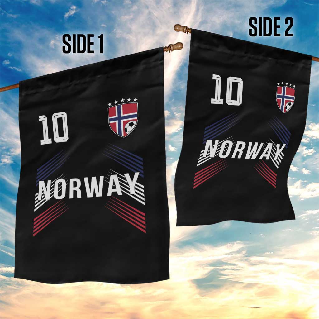 Norway Soccer Sports Graphic Number 10 Jersey Style Garden Flag Proud Norwegian Football Fans Game Day Pride TS02 Print Your Wear