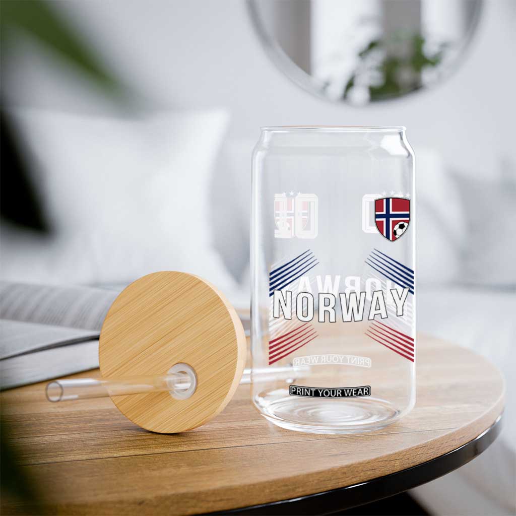 Norway Soccer Sports Graphic Number 10 Jersey Style Glass Can Proud Norwegian Football Fans Game Day Pride TS02 Print Your Wear