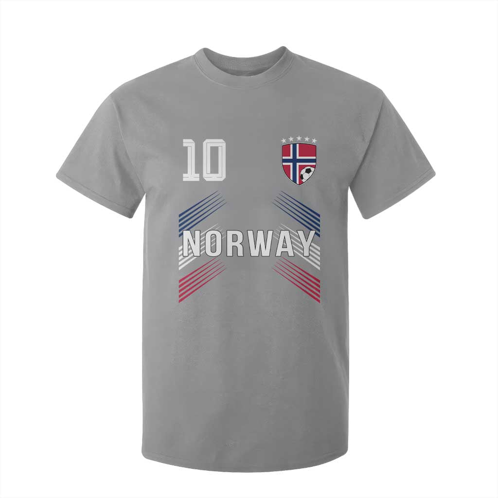 Norway Soccer Sports Graphic Number 10 Jersey Style T Shirt For Kid Proud Norwegian Football Fans Game Day Pride TS02 Sport Gray Print Your Wear