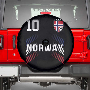 Norway Soccer Sports Graphic Number 10 Jersey Style Spare Tire Cover Proud Norwegian Football Fans Game Day Pride TS02 Black Print Your Wear