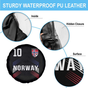Norway Soccer Sports Graphic Number 10 Jersey Style Spare Tire Cover Proud Norwegian Football Fans Game Day Pride TS02 Print Your Wear