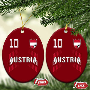 Austria Soccer Sports Graphic Number 10 Jersey Style Ceramic Ornament Proud Austrian Football Fans Game Day Pride TS02 Print Your Wear