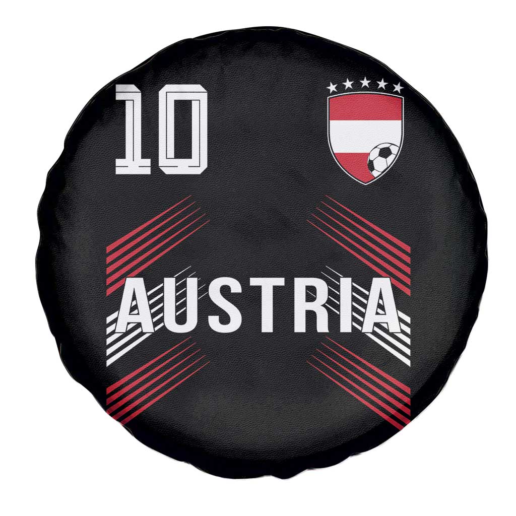 Austria Soccer Sports Graphic Number 10 Jersey Style Spare Tire Cover Proud Austrian Football Fans Game Day Pride TS02 Print Your Wear