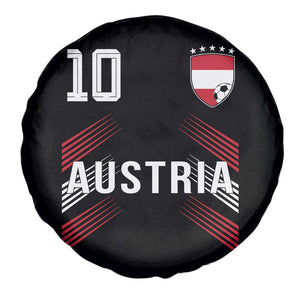 Austria Soccer Sports Graphic Number 10 Jersey Style Spare Tire Cover Proud Austrian Football Fans Game Day Pride TS02 Print Your Wear