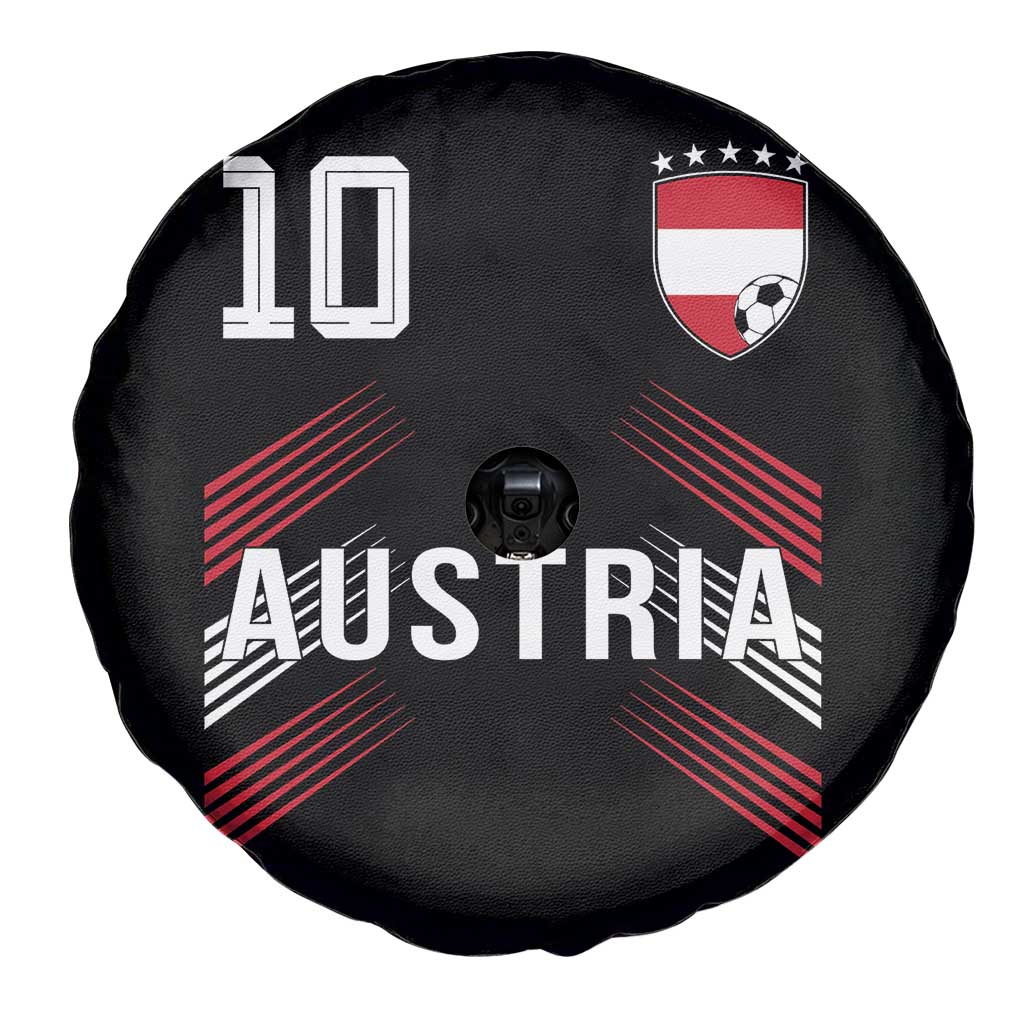 Austria Soccer Sports Graphic Number 10 Jersey Style Spare Tire Cover Proud Austrian Football Fans Game Day Pride TS02 Print Your Wear