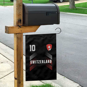 Switzerland Soccer Sports Graphic Number 10 Jersey Style Garden Flag Proud Swiss Football Fans Game Day Pride TS02 Print Your Wear