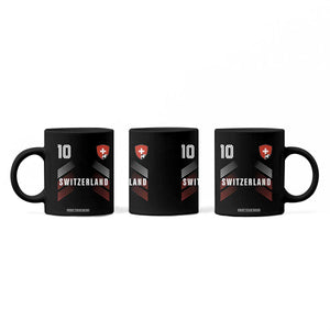 Switzerland Soccer Sports Graphic Number 10 Jersey Style Coffee Mug Proud Swiss Football Fans Game Day Pride TS02 Print Your Wear
