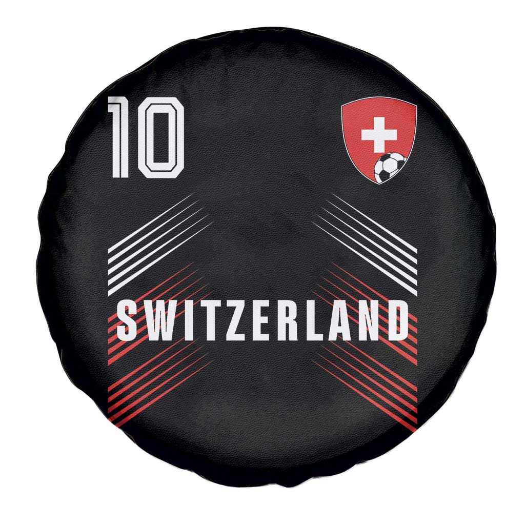 Switzerland Soccer Sports Graphic Number 10 Jersey Style Spare Tire Cover Proud Swiss Football Fans Game Day Pride TS02 Print Your Wear