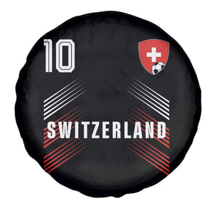 Switzerland Soccer Sports Graphic Number 10 Jersey Style Spare Tire Cover Proud Swiss Football Fans Game Day Pride TS02 Print Your Wear
