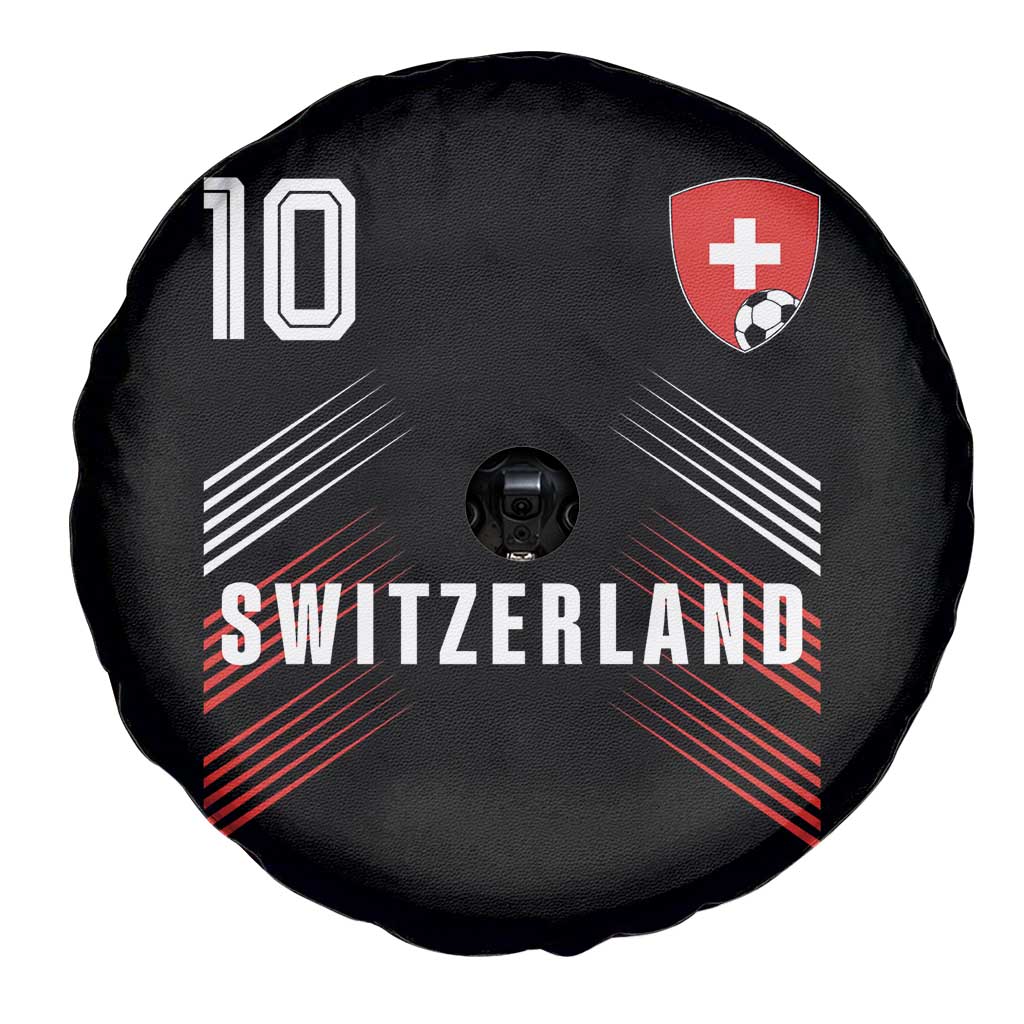 Switzerland Soccer Sports Graphic Number 10 Jersey Style Spare Tire Cover Proud Swiss Football Fans Game Day Pride TS02 Print Your Wear
