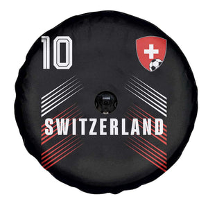 Switzerland Soccer Sports Graphic Number 10 Jersey Style Spare Tire Cover Proud Swiss Football Fans Game Day Pride TS02 Print Your Wear