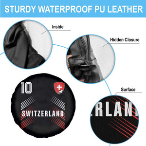 Switzerland Soccer Sports Graphic Number 10 Jersey Style Spare Tire Cover Proud Swiss Football Fans Game Day Pride TS02 Print Your Wear
