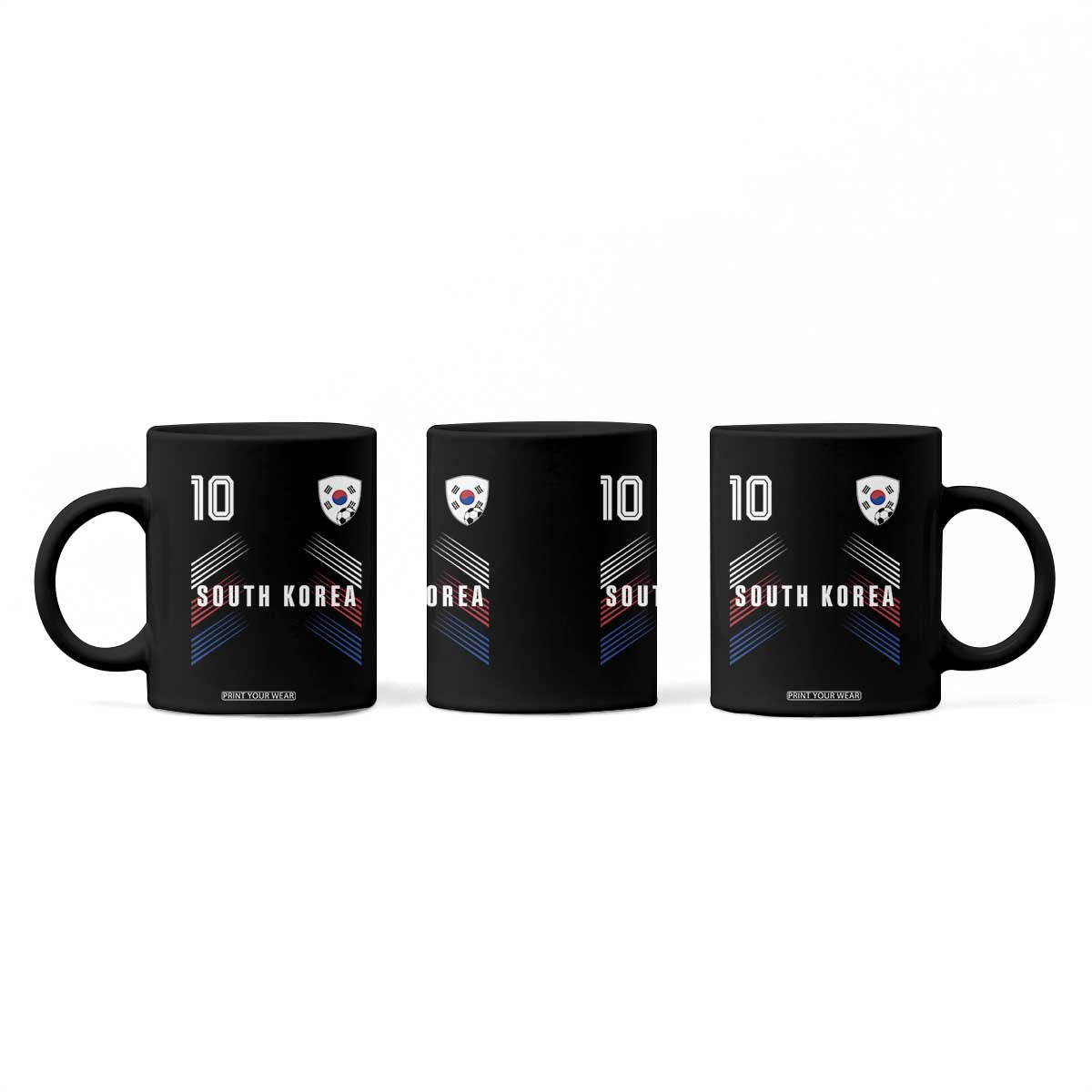 South Korea Soccer Sports Graphic Number 10 Jersey Style Coffee Mug Proud Korean Football Fans Game Day Pride TS02 Print Your Wear