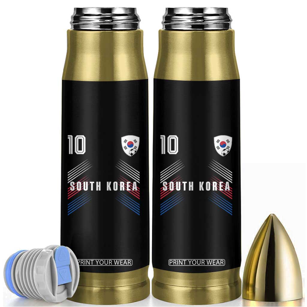 South Korea Soccer Sports Graphic Number 10 Jersey Style Bullet Tumbler Proud Korean Football Fans Game Day Pride TS02 Black Print Your Wear