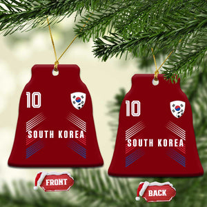 South Korea Soccer Sports Graphic Number 10 Jersey Style Ceramic Ornament Proud Korean Football Fans Game Day Pride TS02 Print Your Wear