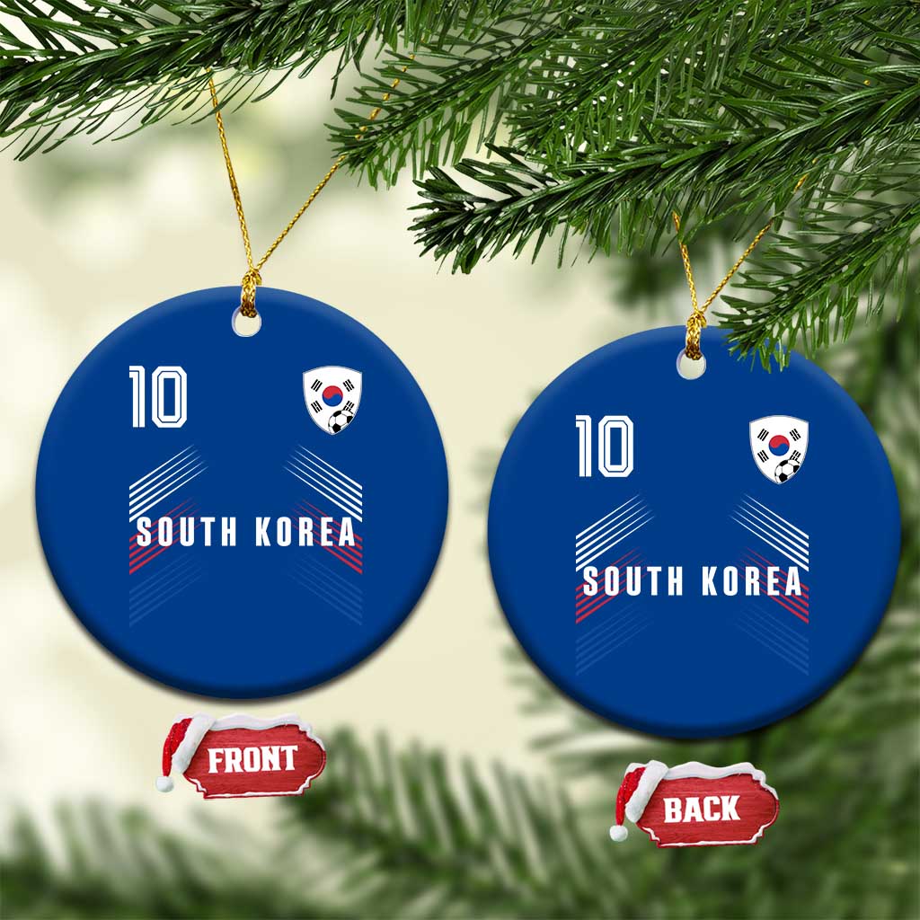 South Korea Soccer Sports Graphic Number 10 Jersey Style Ceramic Ornament Proud Korean Football Fans Game Day Pride TS02 1pc Blue Print Your Wear