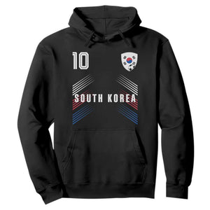 South Korea Soccer Sports Graphic Number 10 Jersey Style Hoodie Proud Korean Football Fans Game Day Pride TS02 Black Print Your Wear