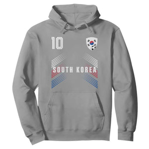 South Korea Soccer Sports Graphic Number 10 Jersey Style Hoodie Proud Korean Football Fans Game Day Pride TS02 Sport Gray Print Your Wear
