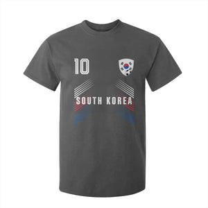 South Korea Soccer Sports Graphic Number 10 Jersey Style T Shirt For Kid Proud Korean Football Fans Game Day Pride TS02 Dark Heather Print Your Wear