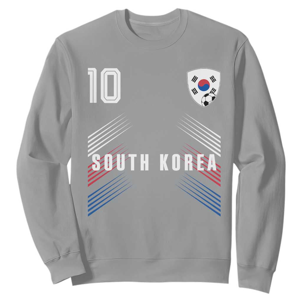 South Korea Soccer Sports Graphic Number 10 Jersey Style Sweatshirt Proud Korean Football Fans Game Day Pride TS02 Sport Gray Print Your Wear