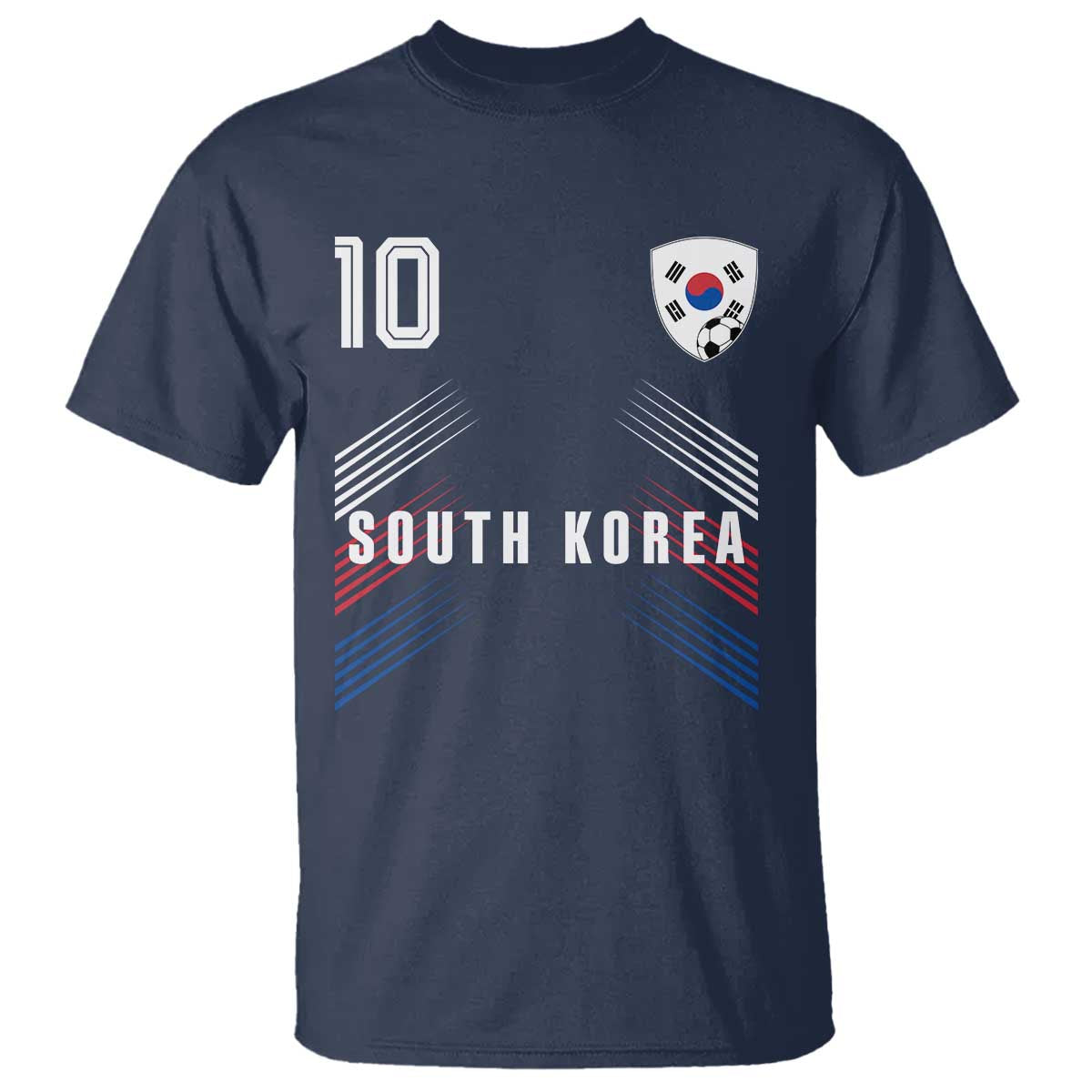 South Korea Soccer Sports Graphic Number 10 Jersey Style T Shirt Proud Korean Football Fans Game Day Pride TS02 Navy Print Your Wear
