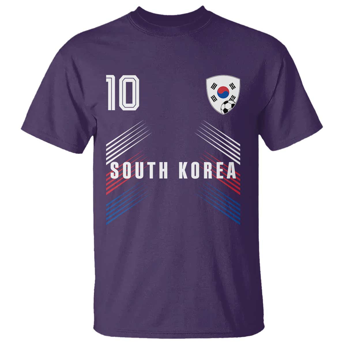 South Korea Soccer Sports Graphic Number 10 Jersey Style T Shirt Proud Korean Football Fans Game Day Pride TS02 Purple Print Your Wear