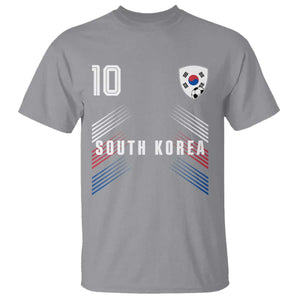 South Korea Soccer Sports Graphic Number 10 Jersey Style T Shirt Proud Korean Football Fans Game Day Pride TS02 Sport Gray Print Your Wear