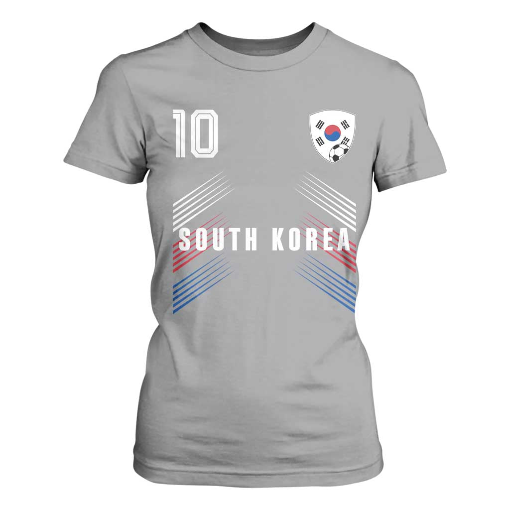 South Korea Soccer Sports Graphic Number 10 Jersey Style T Shirt For Women Proud Korean Football Fans Game Day Pride TS02 Sport Gray Print Your Wear