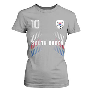 South Korea Soccer Sports Graphic Number 10 Jersey Style T Shirt For Women Proud Korean Football Fans Game Day Pride TS02 Sport Gray Print Your Wear